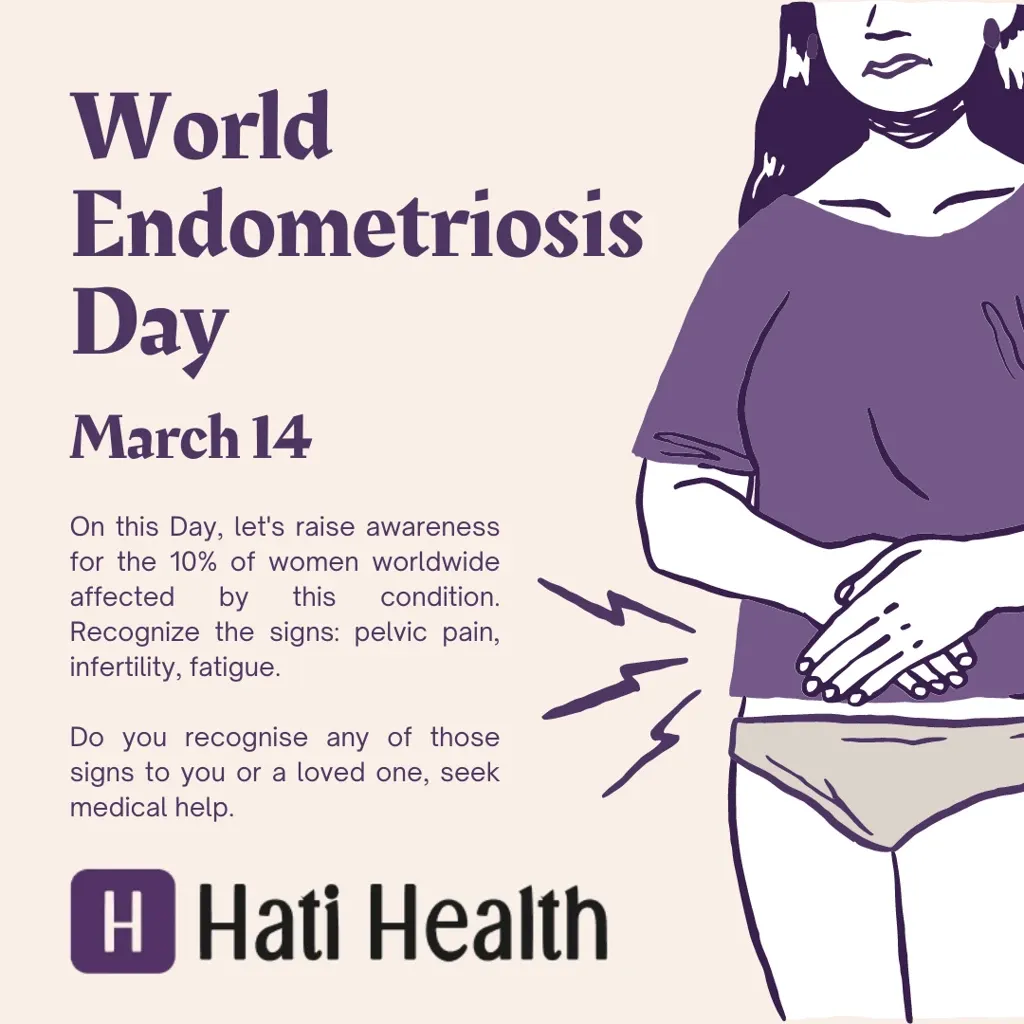 poster from hati health about world endometriosis day